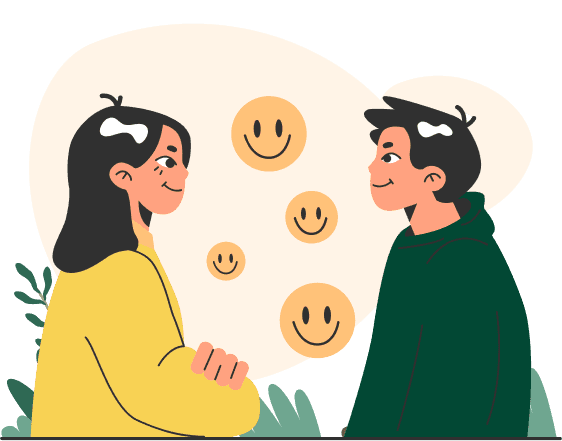 Two people sharing an empathetic conversation
